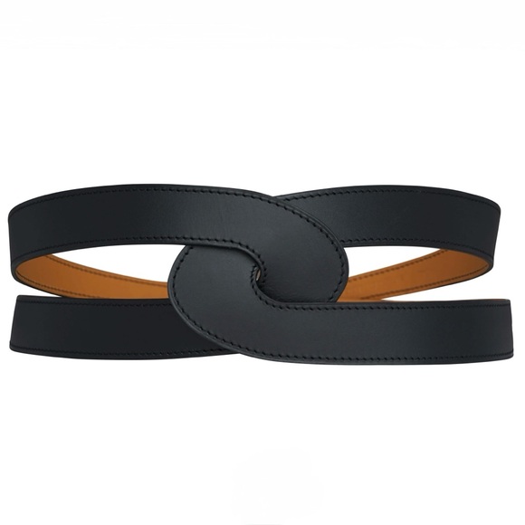 Maison Vaincourt Accessories - Maison Vaincourt Paris Blue Interlocking Belt 31/L